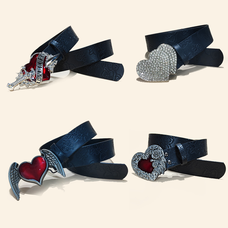 Men'S Fashion Nova Jeans - New Gothic Punk Leather Y2k Belt