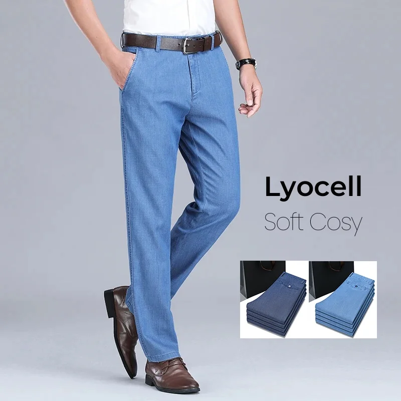 Men'S Fashion Nova Jeans - 2024 New Men's Thin Lyocell Fabric
