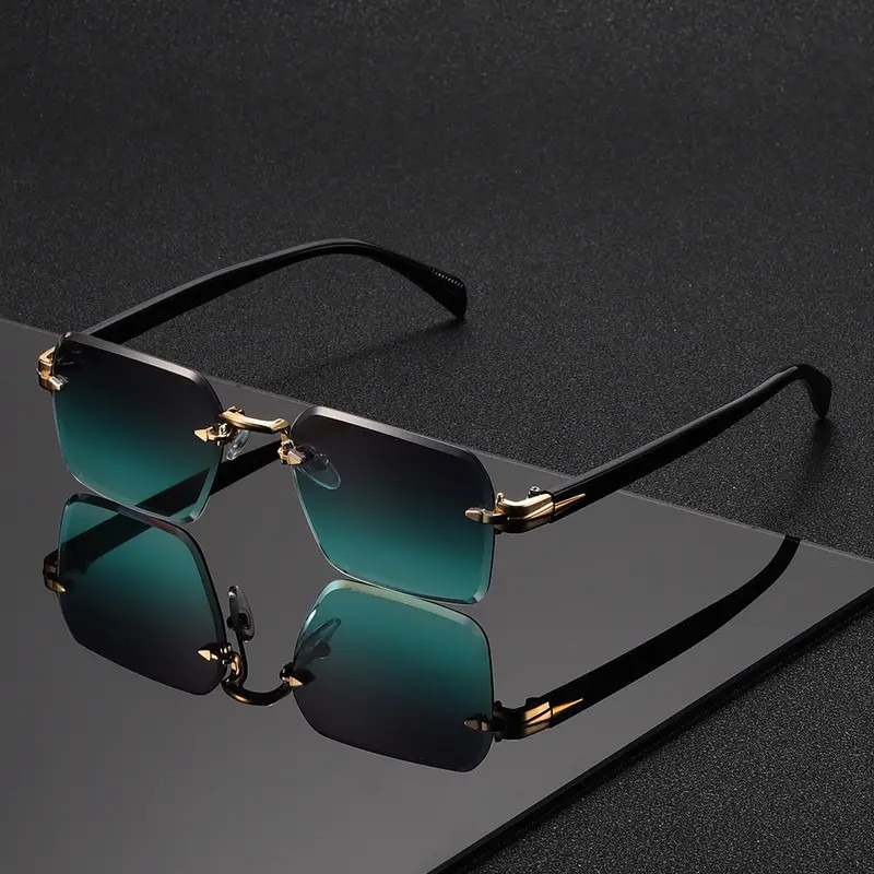 Men'S Fashion Rimless Glasses - Rimless Sunglasses Rectangle Fashion Popular Women