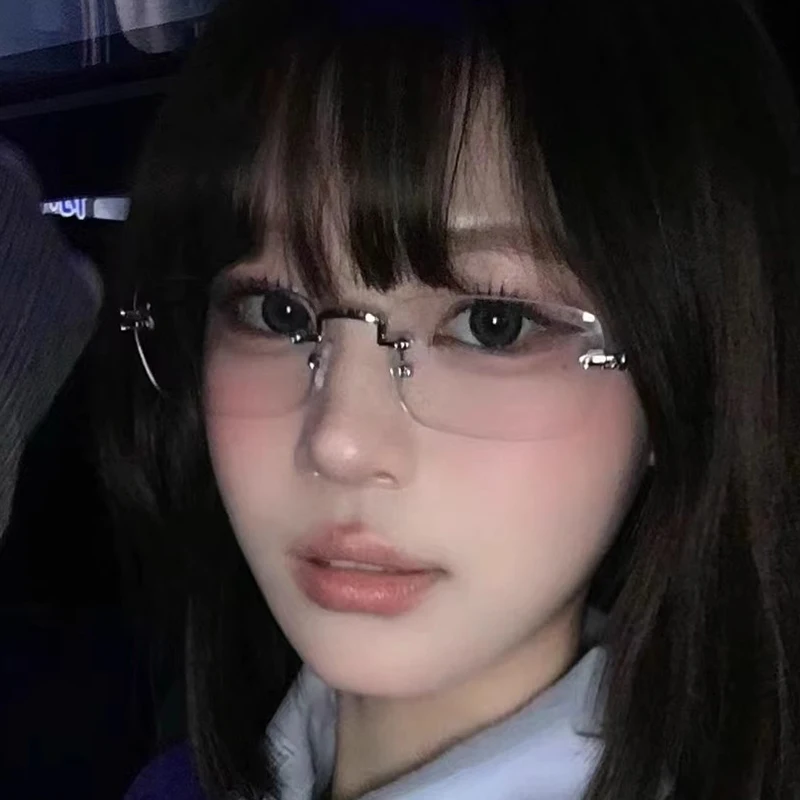 Transparent Rectangle Rimless  - Men'S Fashion Rimless Glasses recension och pris