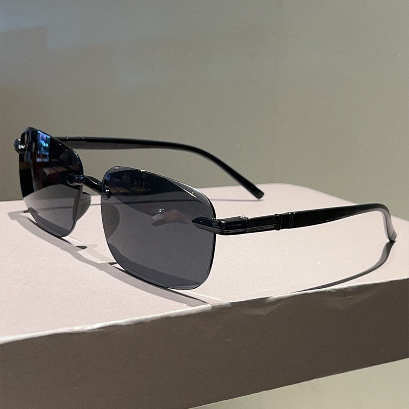 Fashion Pilot Sunglasses Men L - Men'S Fashion Rimless Glasses recension och pris