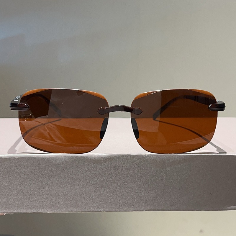 Fashion Pilot Sunglasses Men L - Men'S Fashion Rimless Glasses recension och pris