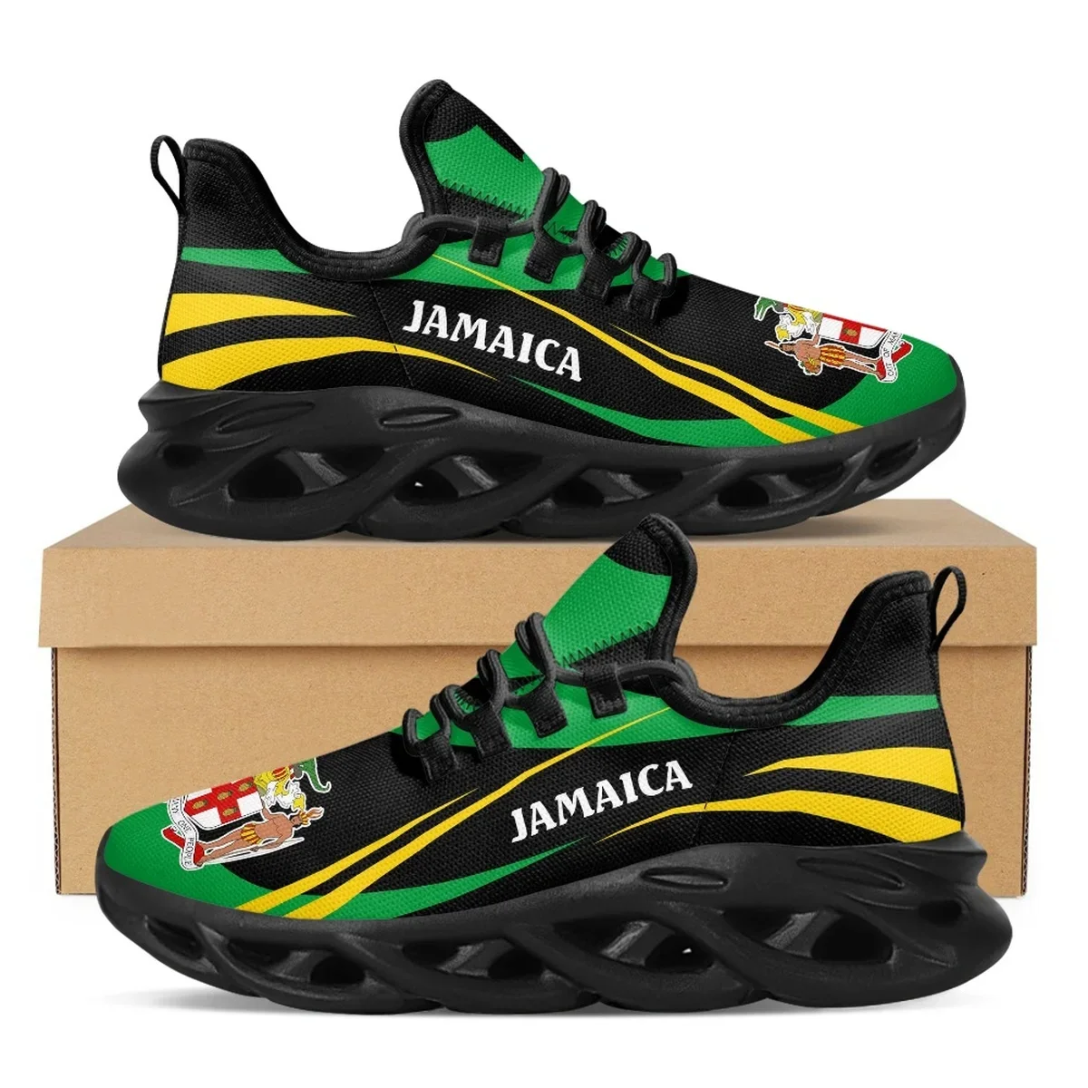 Jamaica Flag Print Shoes Men S - Men'S Fashion Running Shoes recension och pris