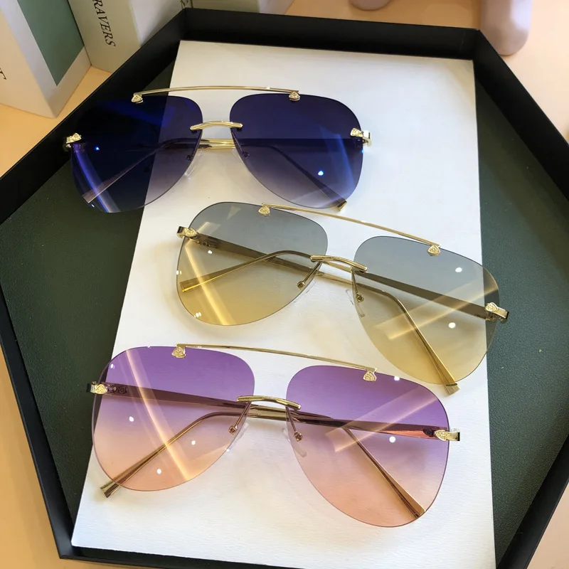 Vintage Rimless Alloy Aviation - Men'S Fashion Rimless Glasses recension och pris