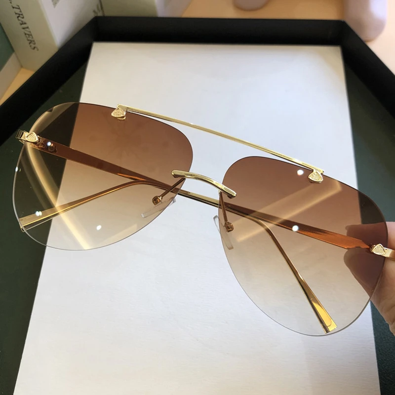 Vintage Rimless Alloy Aviation - Men'S Fashion Rimless Glasses recension och pris