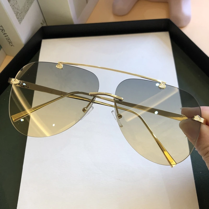 Vintage Rimless Alloy Aviation - Men'S Fashion Rimless Glasses recension och pris