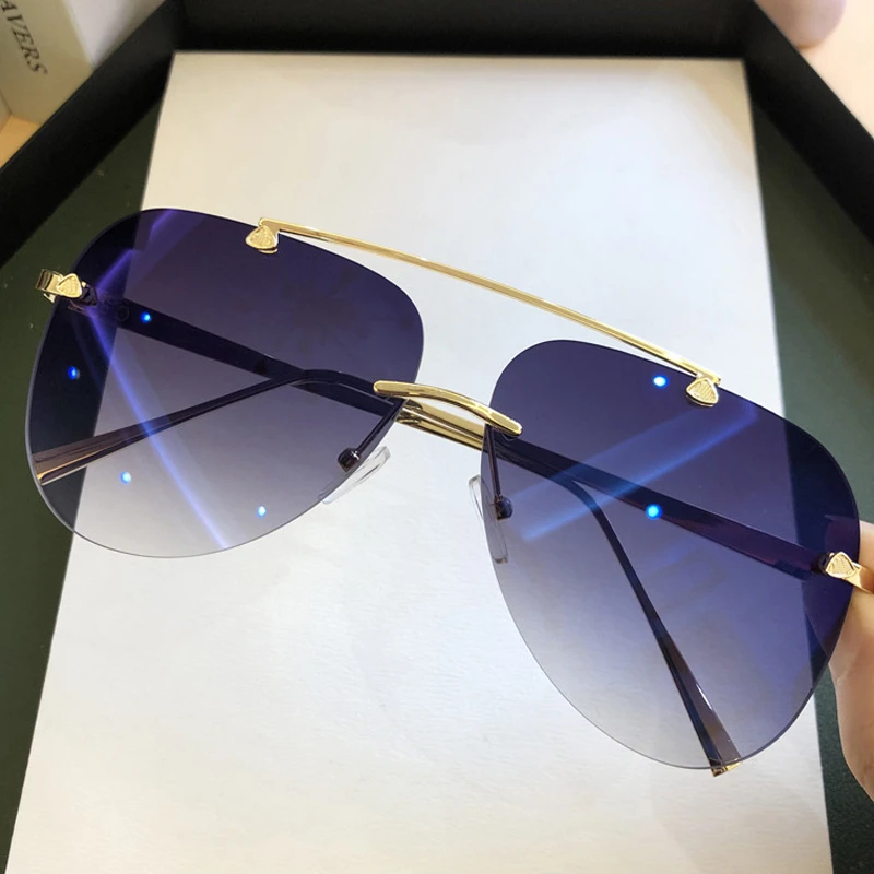 Vintage Rimless Alloy Aviation - Men'S Fashion Rimless Glasses recension och pris