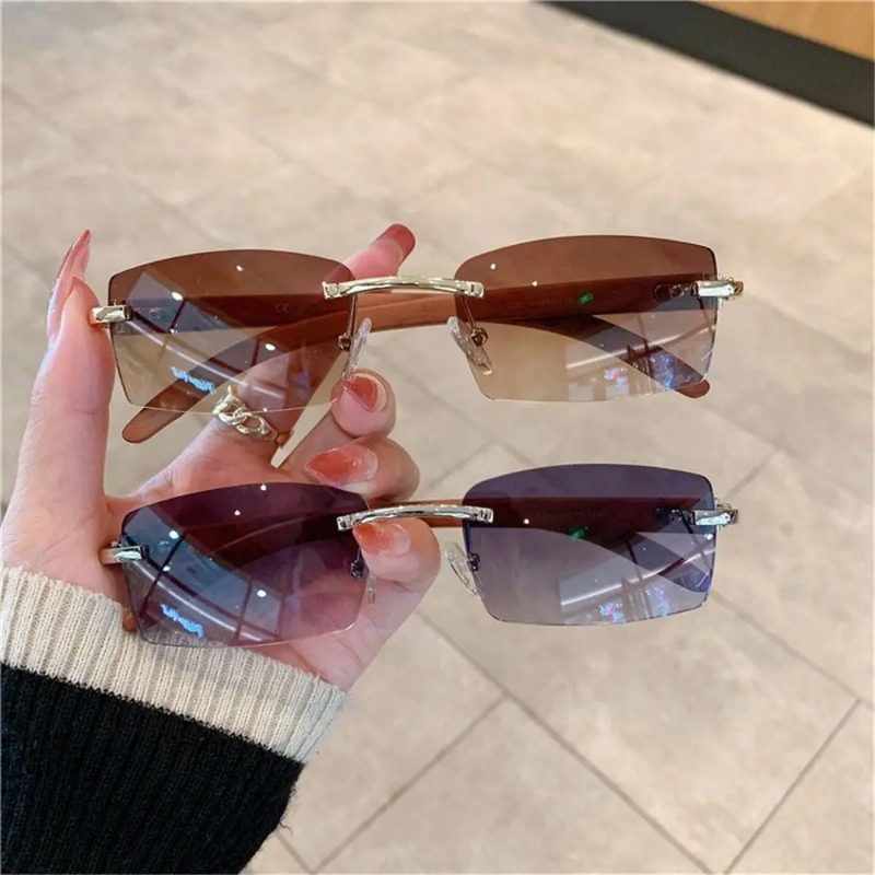 Trendy Punk Sunglasses Rimless - Men'S Fashion Rimless Glasses recension och pris