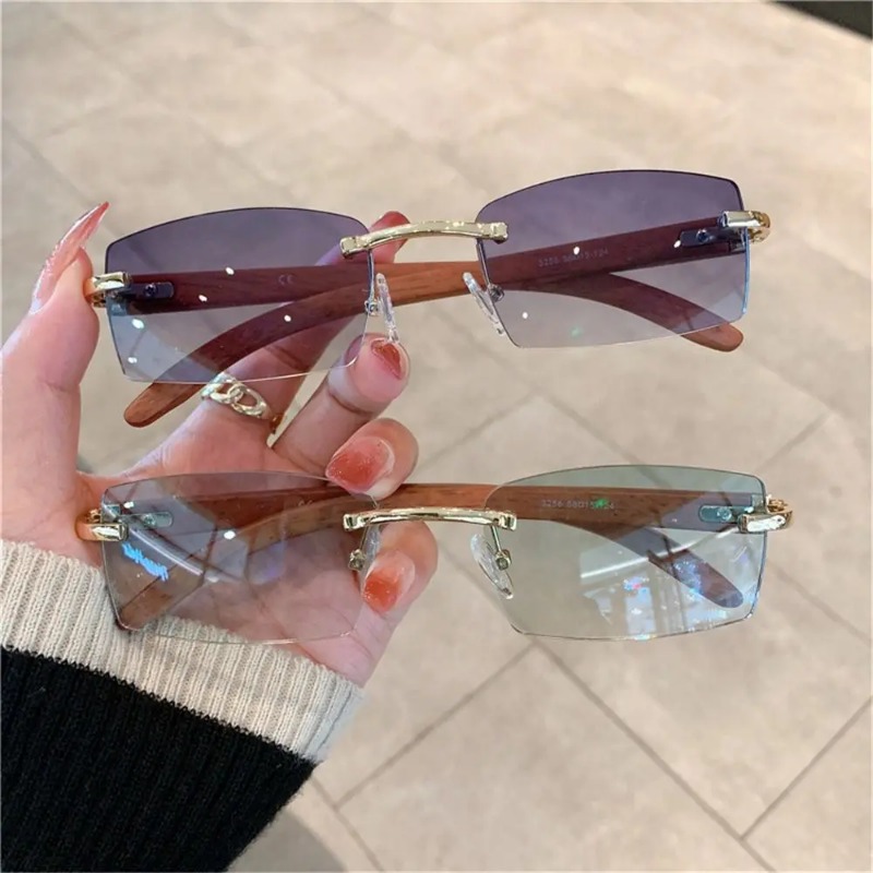 Trendy Punk Sunglasses Rimless - Men'S Fashion Rimless Glasses recension och pris