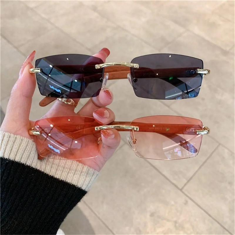 Trendy Punk Sunglasses Rimless - Men'S Fashion Rimless Glasses recension och pris