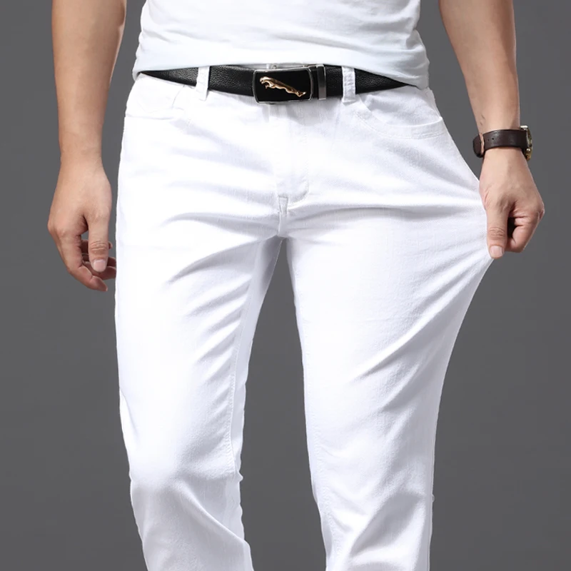 Men Slim White Jeans New Elast - Men'S Fashion Nova Jeans recension och pris