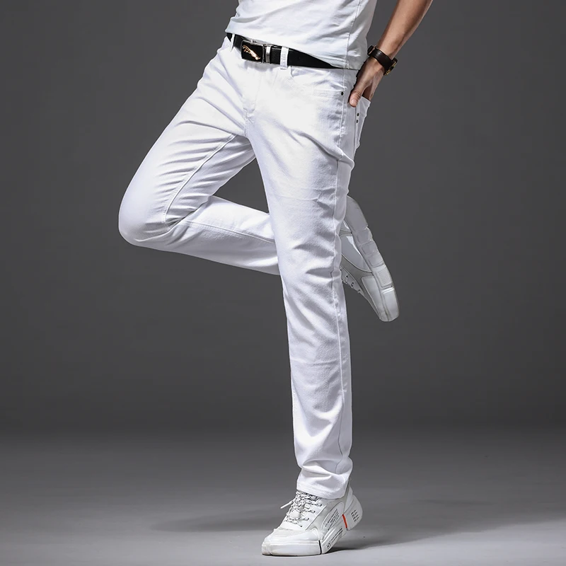 Men Slim White Jeans New Elast - Men'S Fashion Nova Jeans recension och pris
