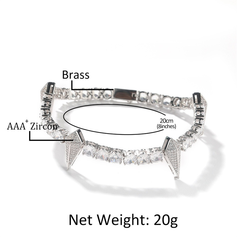 8inch Punk Hip Hop Spiked Brac - Men'S Fashion Night Out recension och pris
