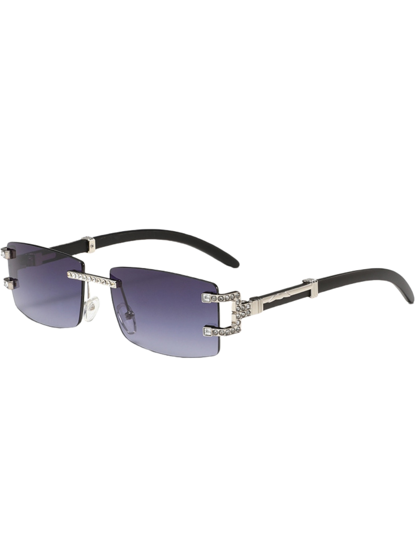 Wood leg retro fashion sunglas - Men'S Fashion Rimless Glasses recension och pris