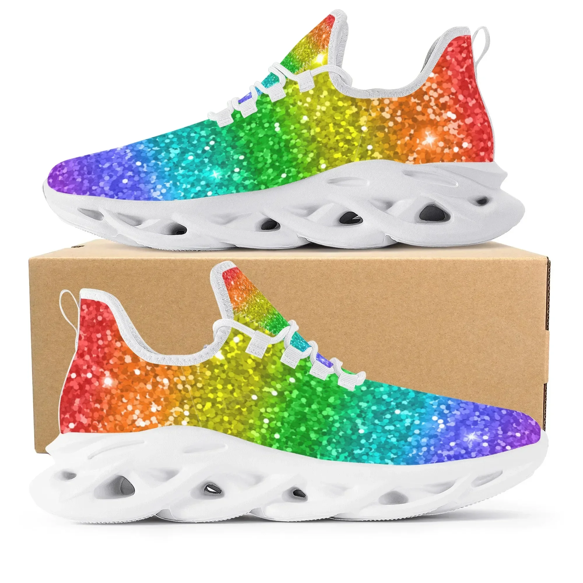 Colorful Rainbow Design Fashio - Men'S Fashion Running Shoes recension och pris