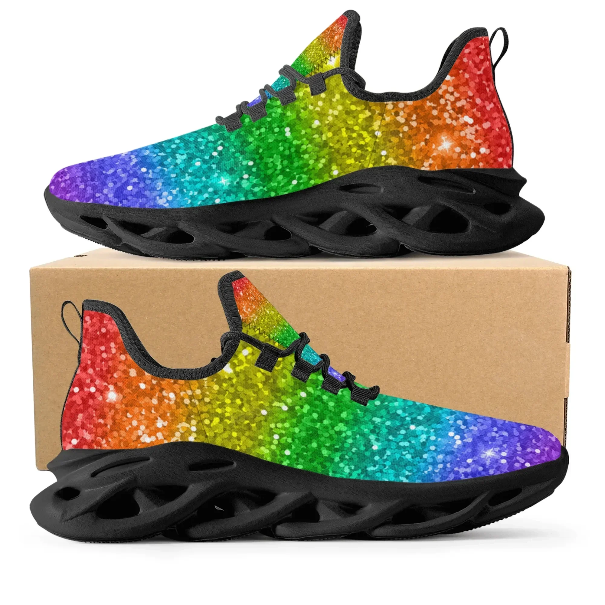 Colorful Rainbow Design Fashio - Men'S Fashion Running Shoes recension och pris