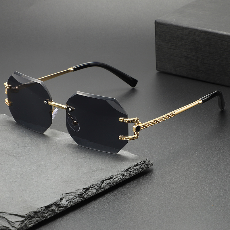 New Small Rectangle Rimless Su - Men'S Fashion Rimless Glasses recension och pris