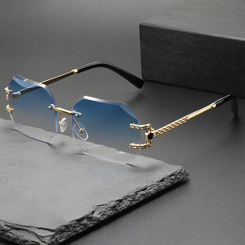 New Small Rectangle Rimless Su - Men'S Fashion Rimless Glasses recension och pris