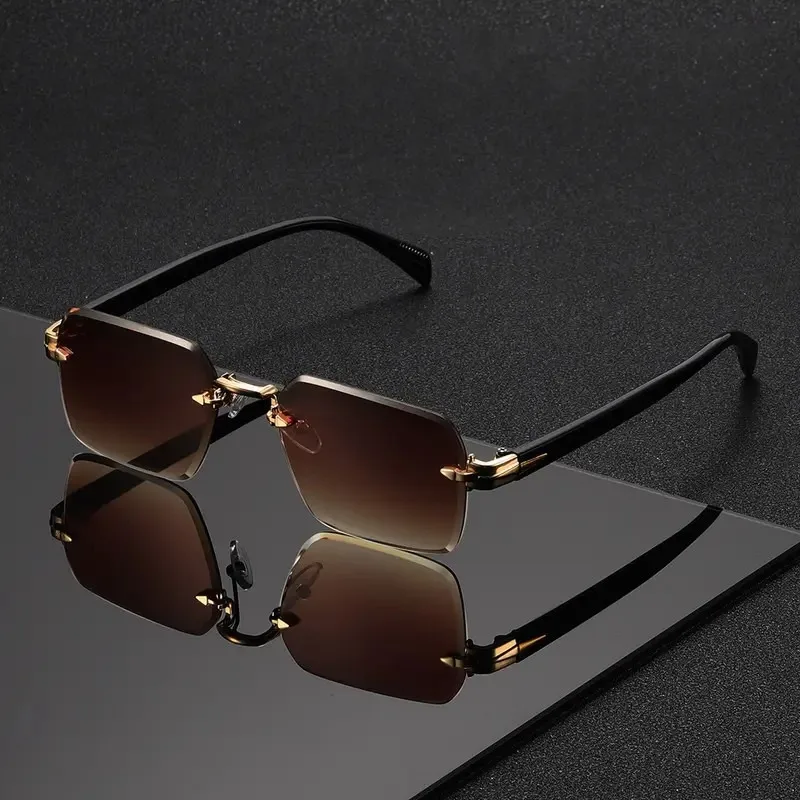 Rimless Sunglasses Rectangle F - Men'S Fashion Rimless Glasses recension och pris