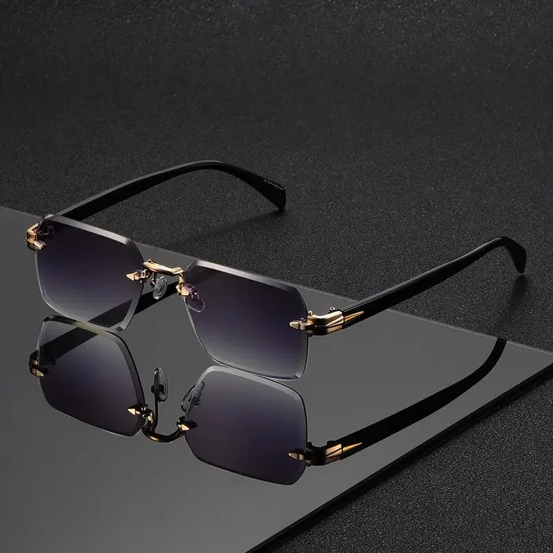 Rimless Sunglasses Rectangle F - Men'S Fashion Rimless Glasses recension och pris