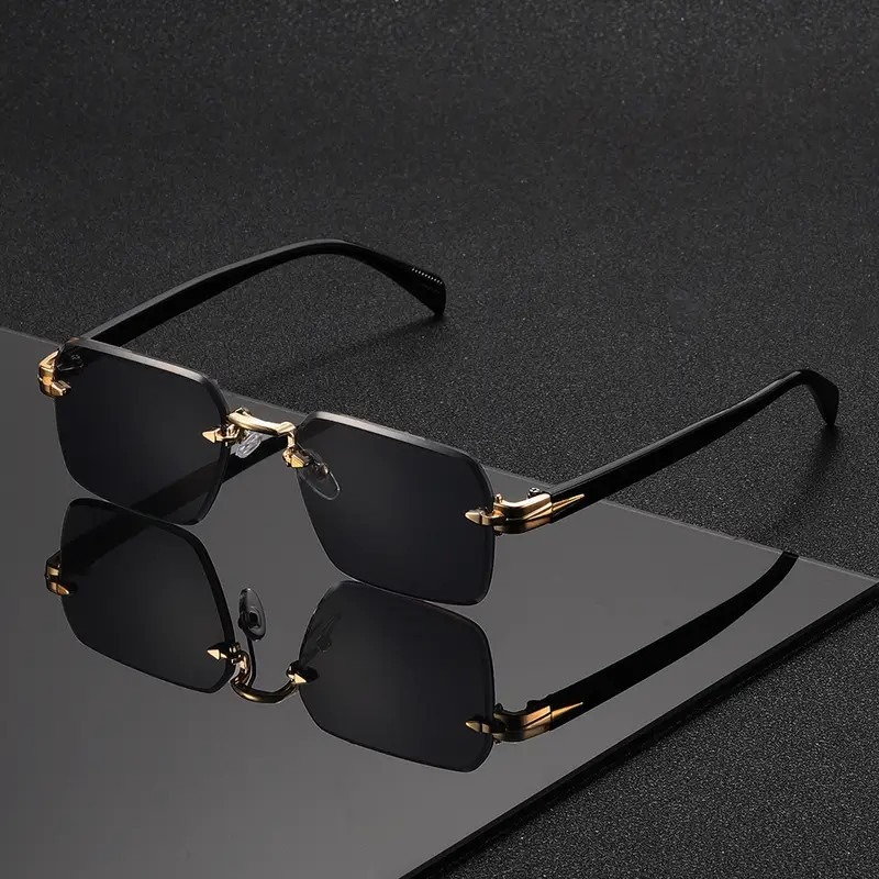 Rimless Sunglasses Rectangle F - Men'S Fashion Rimless Glasses recension och pris