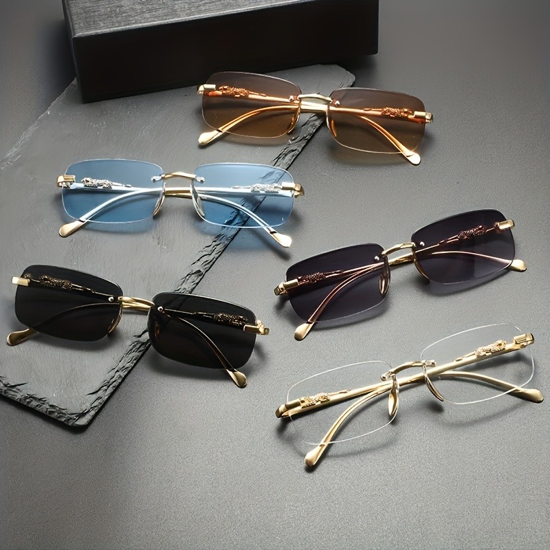 Fashion Rimless Metal Sunglass - Men'S Fashion Rimless Glasses recension och pris