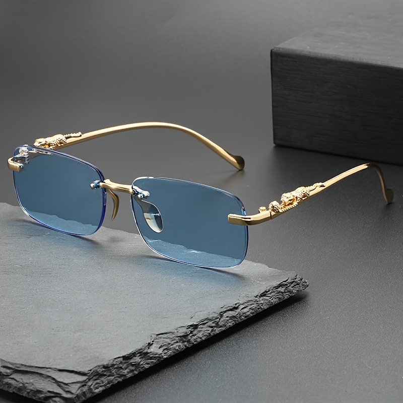 Fashion Rimless Metal Sunglass - Men'S Fashion Rimless Glasses recension och pris