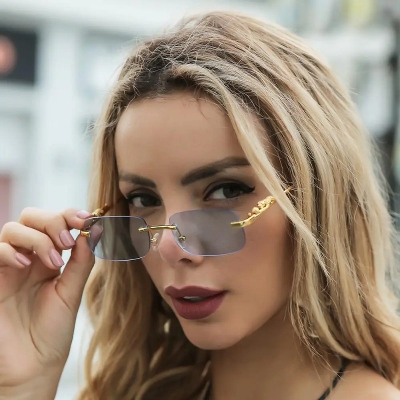 Rimless Square Sunglasses Wome - Men'S Fashion Rimless Glasses recension och pris